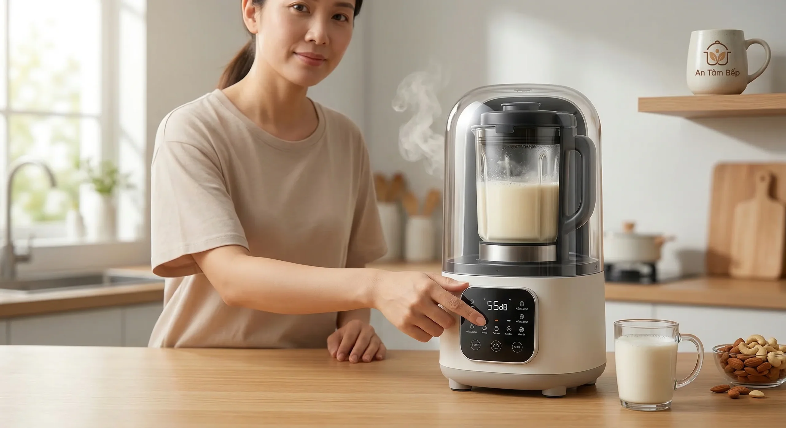 máy làm sữa hạt nào không ồn