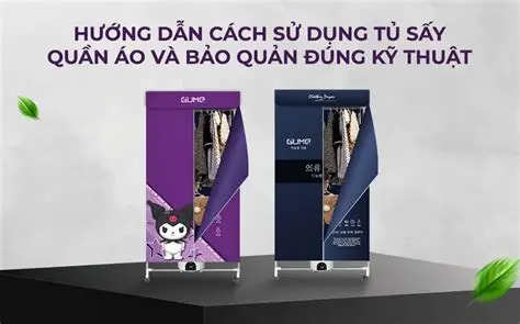 hướng dẫn sử dụng tủ sấy quần áo chi tiết an toàn