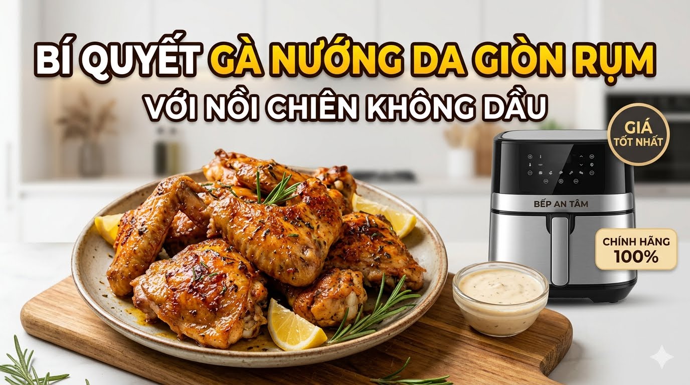 cách nướng gà bằng nồi chiên không dầu đơn giản